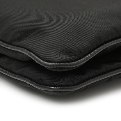 Exclusive Prada Black Nylon Re-Edition 2000 Messenger Bag — Top View