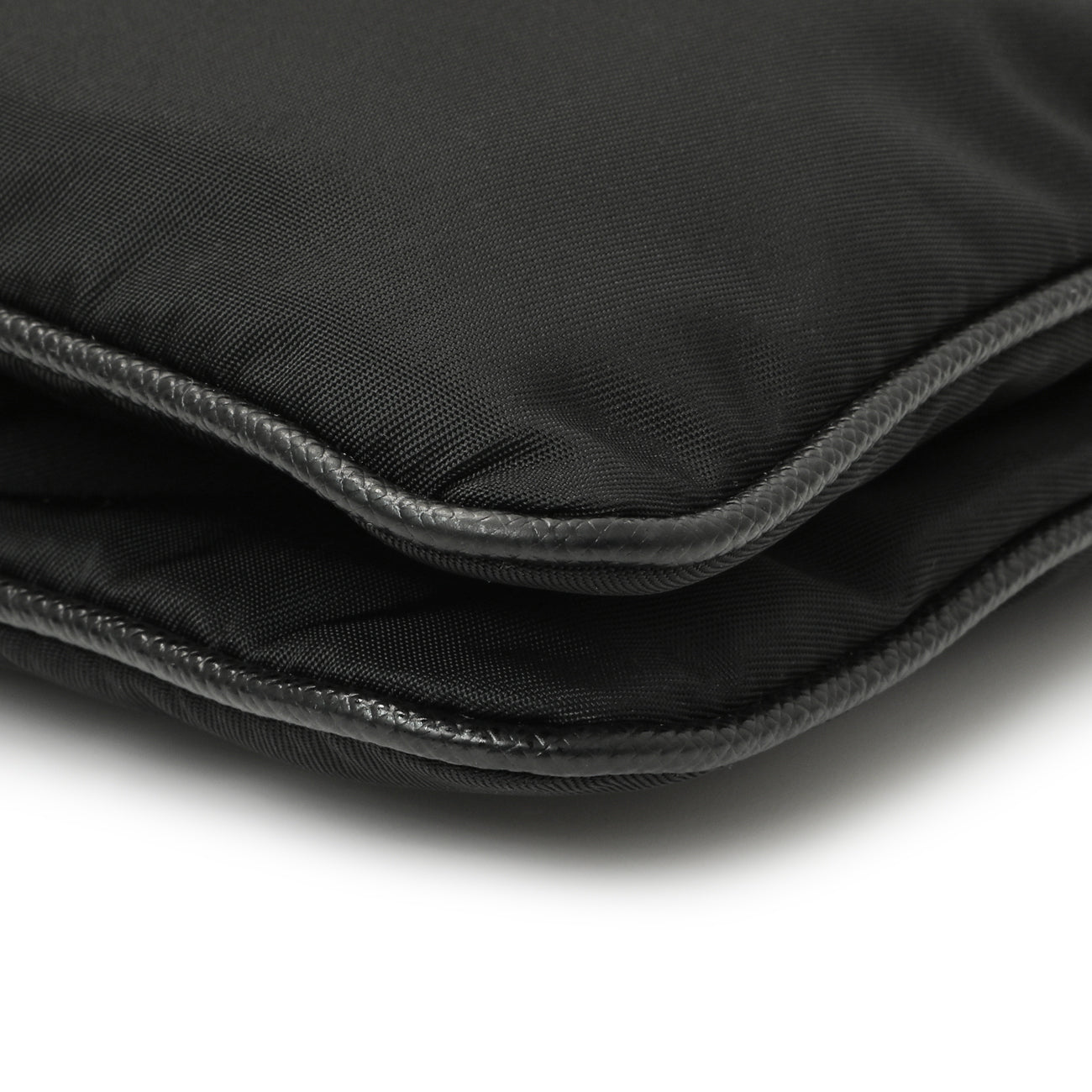 Exclusive Prada Black Nylon Re-Edition 2000 Messenger Bag — Detail View