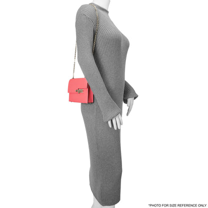 Exclusive Hermes Rose Azalee Chevre Mysore Mini Verrou Chaine — Alternate View 12