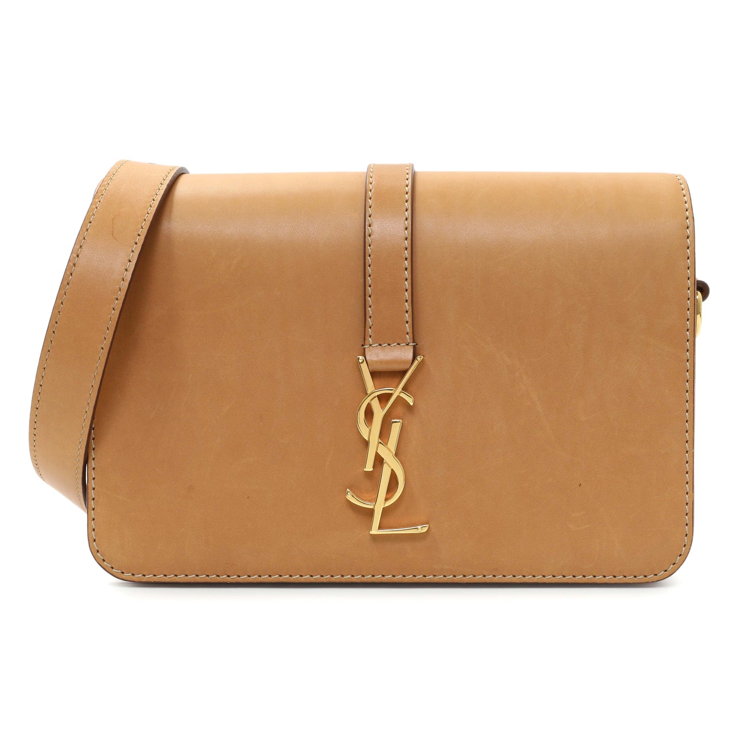Exclusive Saint Laurent Calfskin University Shoulder Bag — Front View