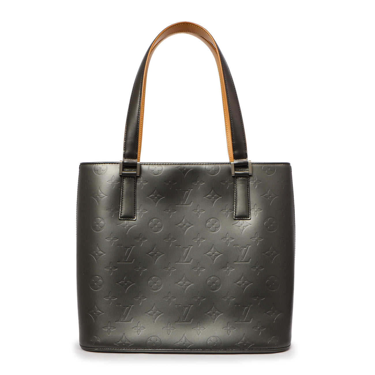 Exclusive Louis Vuitton Grey Mat Monogram Stockton — Front View