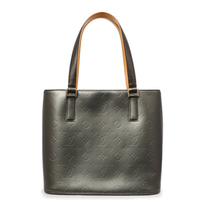 Exclusive Louis Vuitton Grey Mat Monogram Stockton — Front View