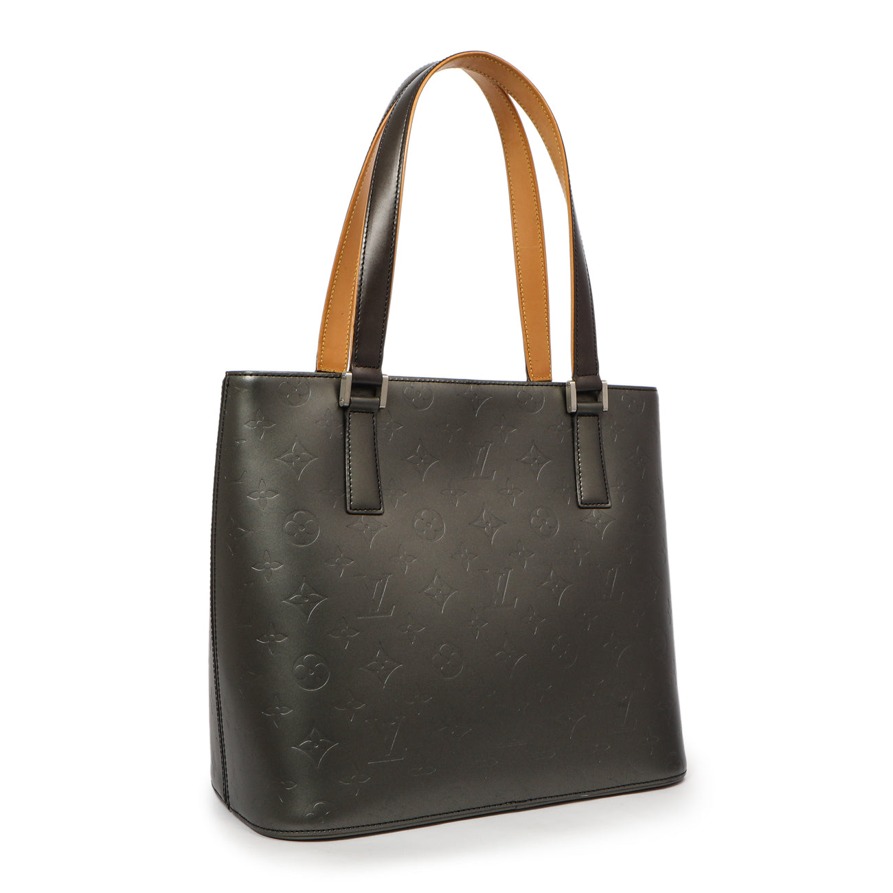 Exclusive Louis Vuitton Grey Mat Monogram Stockton — Side View