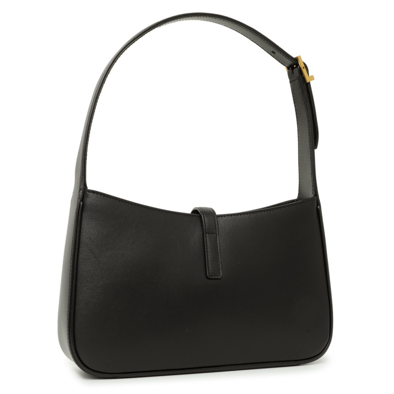 Exclusive Saint Laurent Black Smooth Calfskin Le 5 A 7 Hobo — Side View