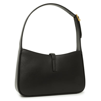 Exclusive Saint Laurent Black Smooth Calfskin Le 5 A 7 Hobo — Side View