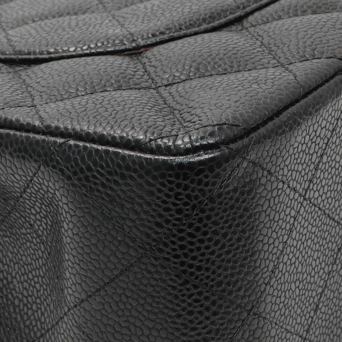 Exclusive Chanel Black Caviar Jumbo Classic Double Flap — Lifestyle View