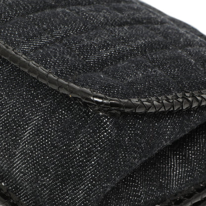 Exclusive Chanel Python Denim Square Quilt Chain Flap — Alternate View 7