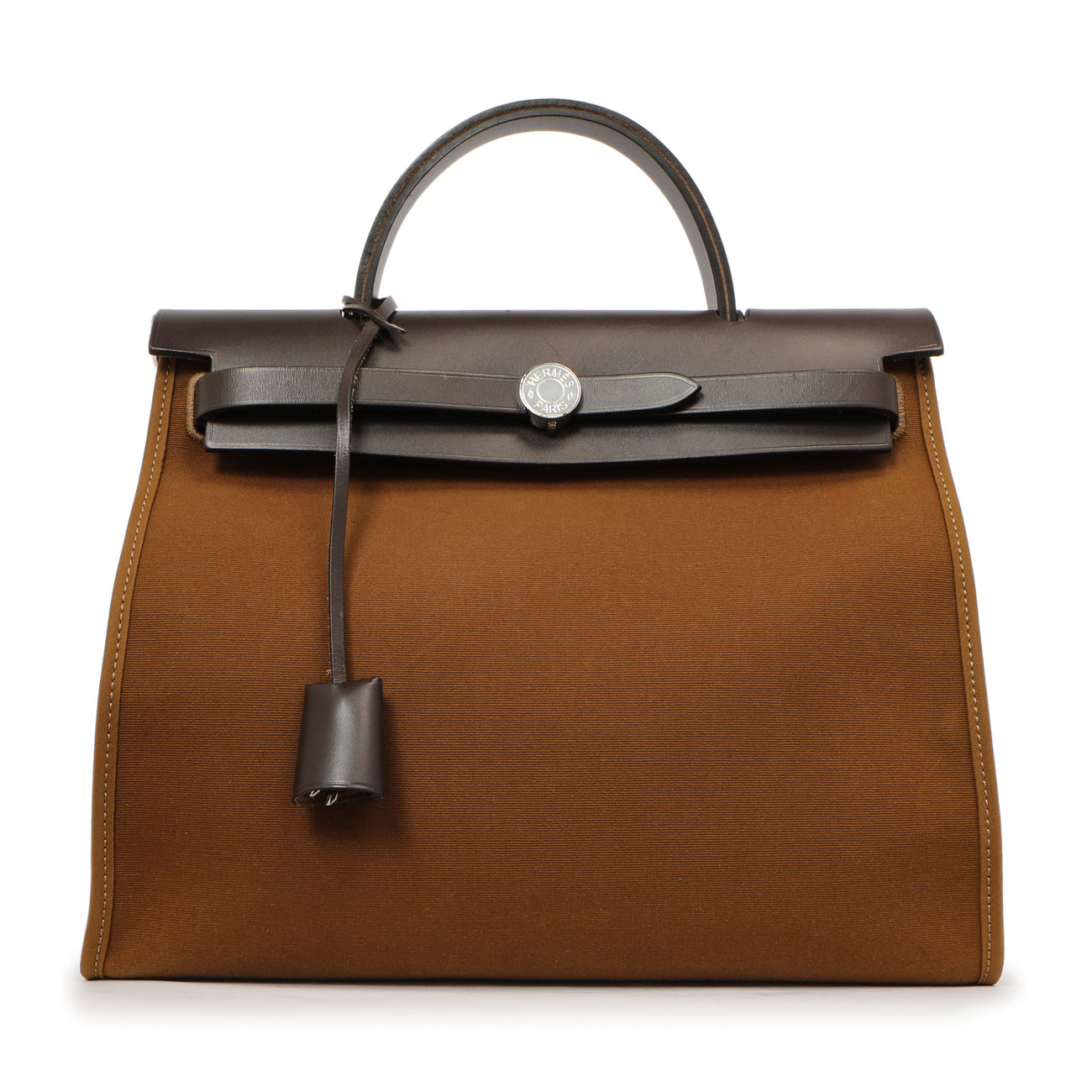 Exclusive Hermes Ebene Toile Herbag Zip 31 — Side View
