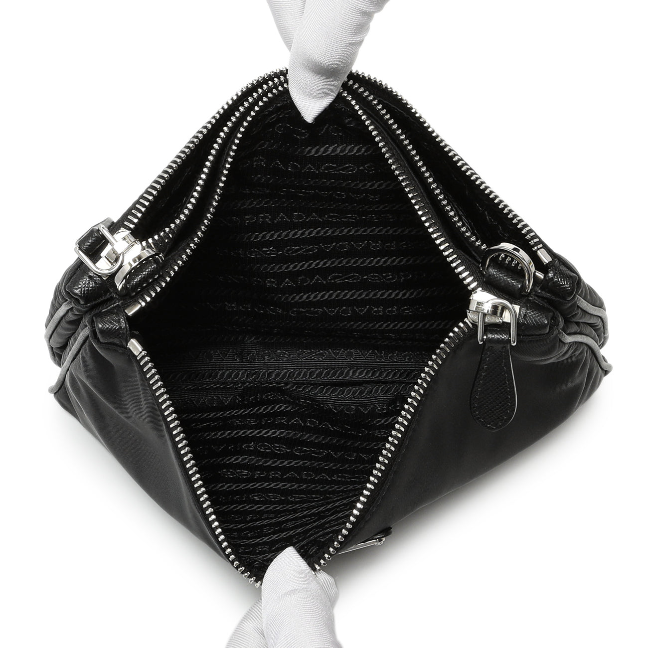 Exclusive Prada Black Nylon Re-Edition 2000 Messenger Bag — Alternate View 7