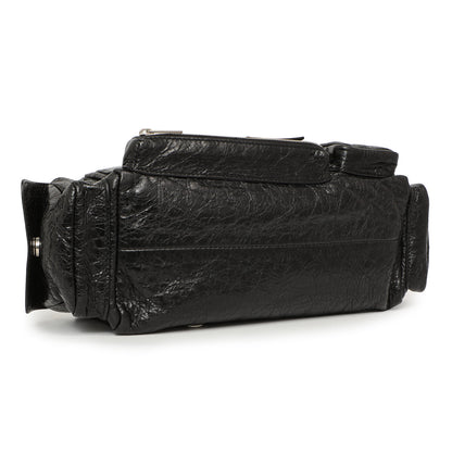 Exclusive Balenciaga Black Lambskin Superbusy XS Sling Bag — Back View