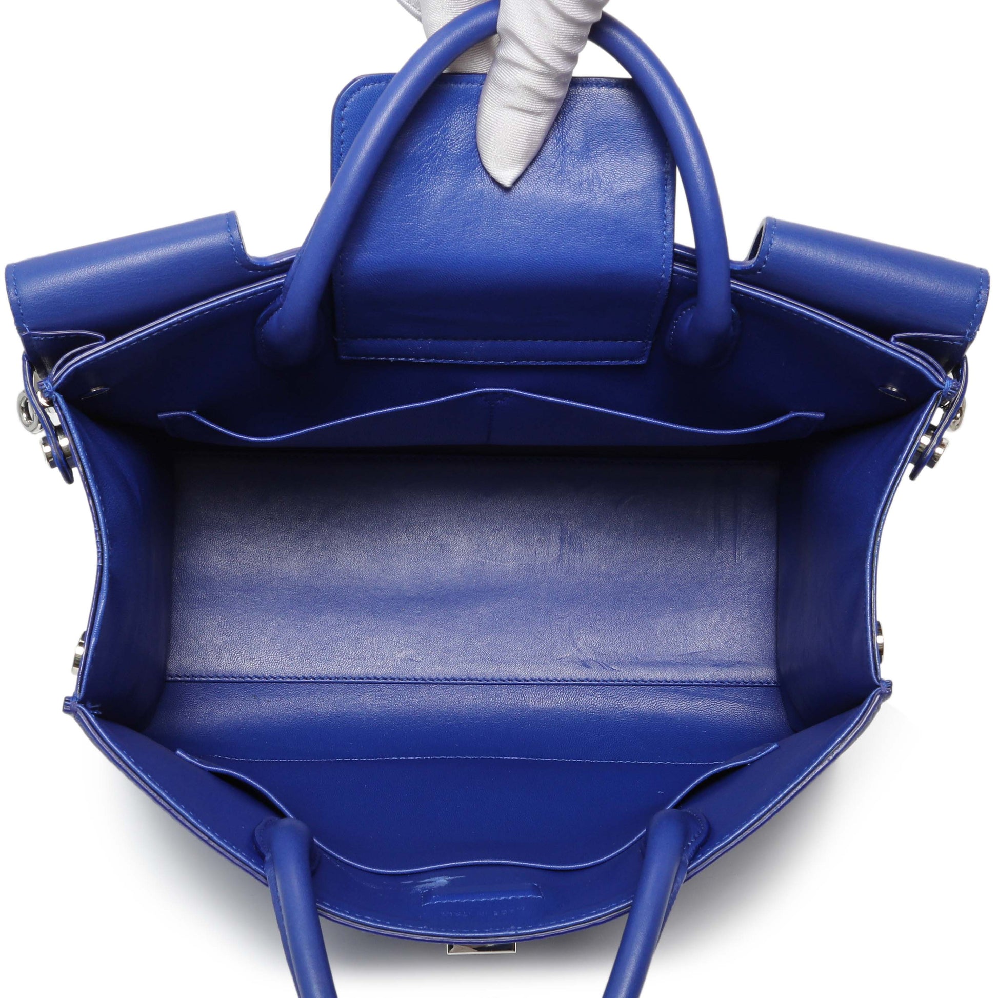 Exclusive Christian Dior Blue Bullcalf Medium Diorever Flap — Alternate View 8