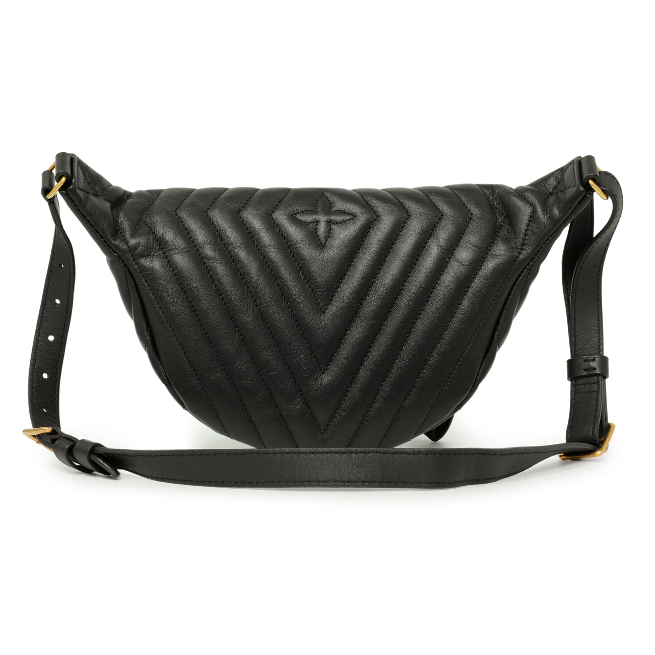 Exclusive Louis Vuitton Black Quilted Calfskin New Wave Bumbag — Side View