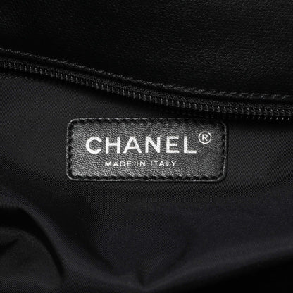 Exclusive Chanel Black Coated Canvas Large Paris Biarritz Tote — Detail View