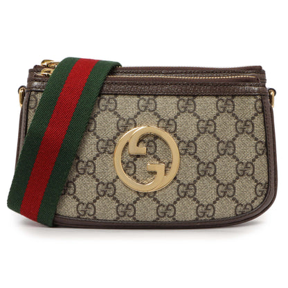 Exclusive Gucci Web Mini Blondie Crossbody Bag — Front View