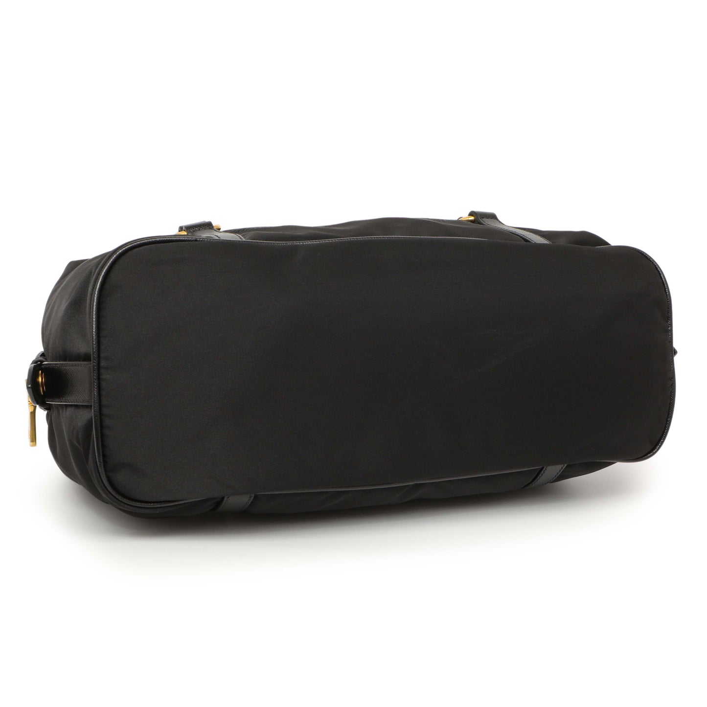 Exclusive Prada Black Nylon Canapa Shoulder Bag — Back View