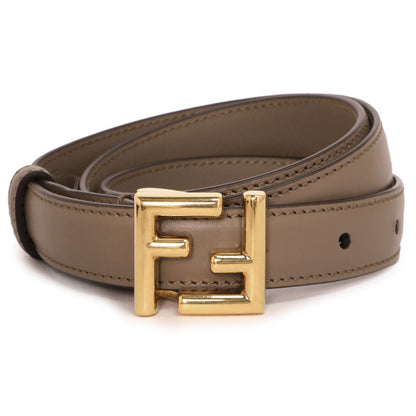 Exclusive Fendi Grey Vitello King FF 20mm Belt — Top View