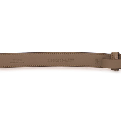 Exclusive Fendi Grey Vitello King FF 20mm Belt — Back View