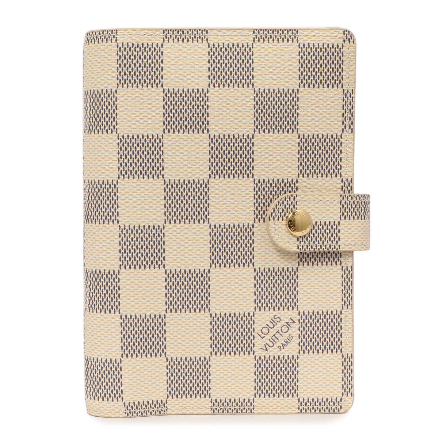 Exclusive Louis Vuitton Damier Azur Small Agenda Cover — Front View