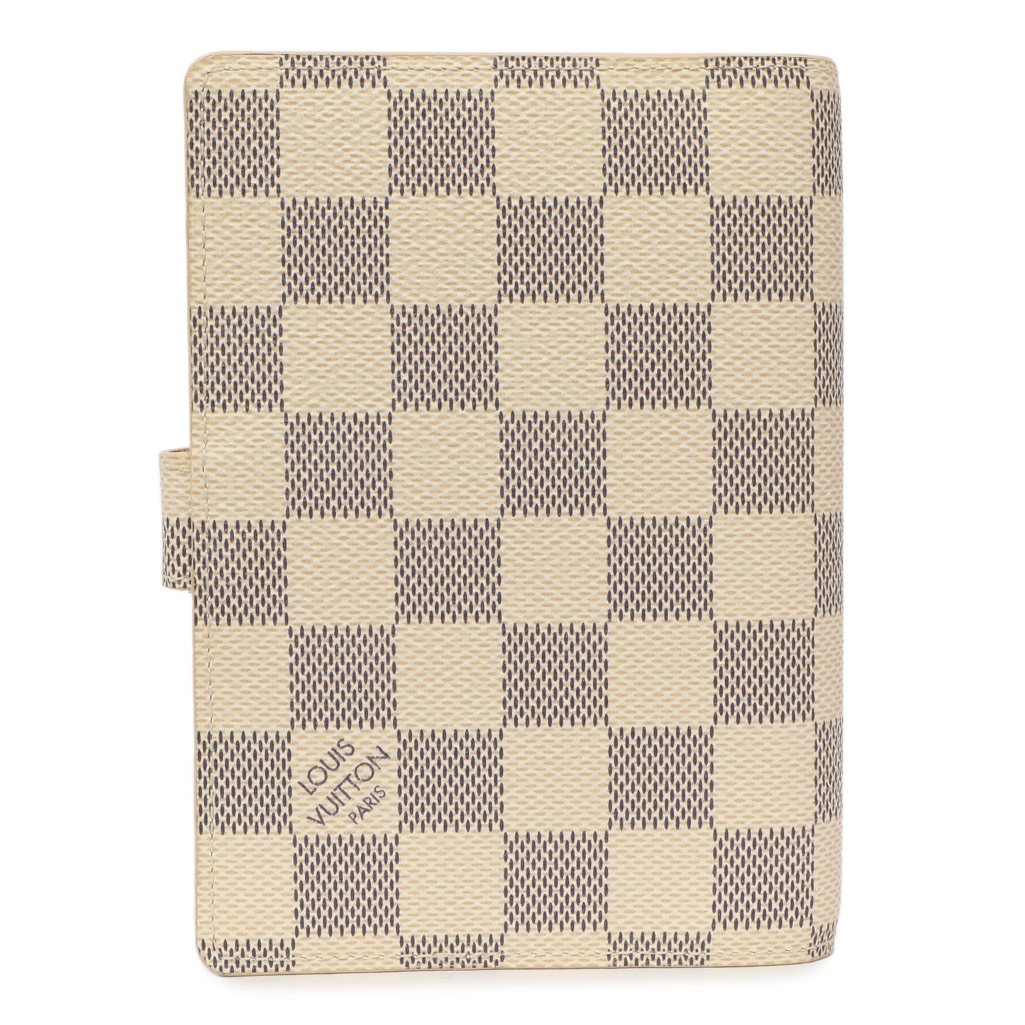 Exclusive Louis Vuitton Damier Azur Small Agenda Cover — Side View