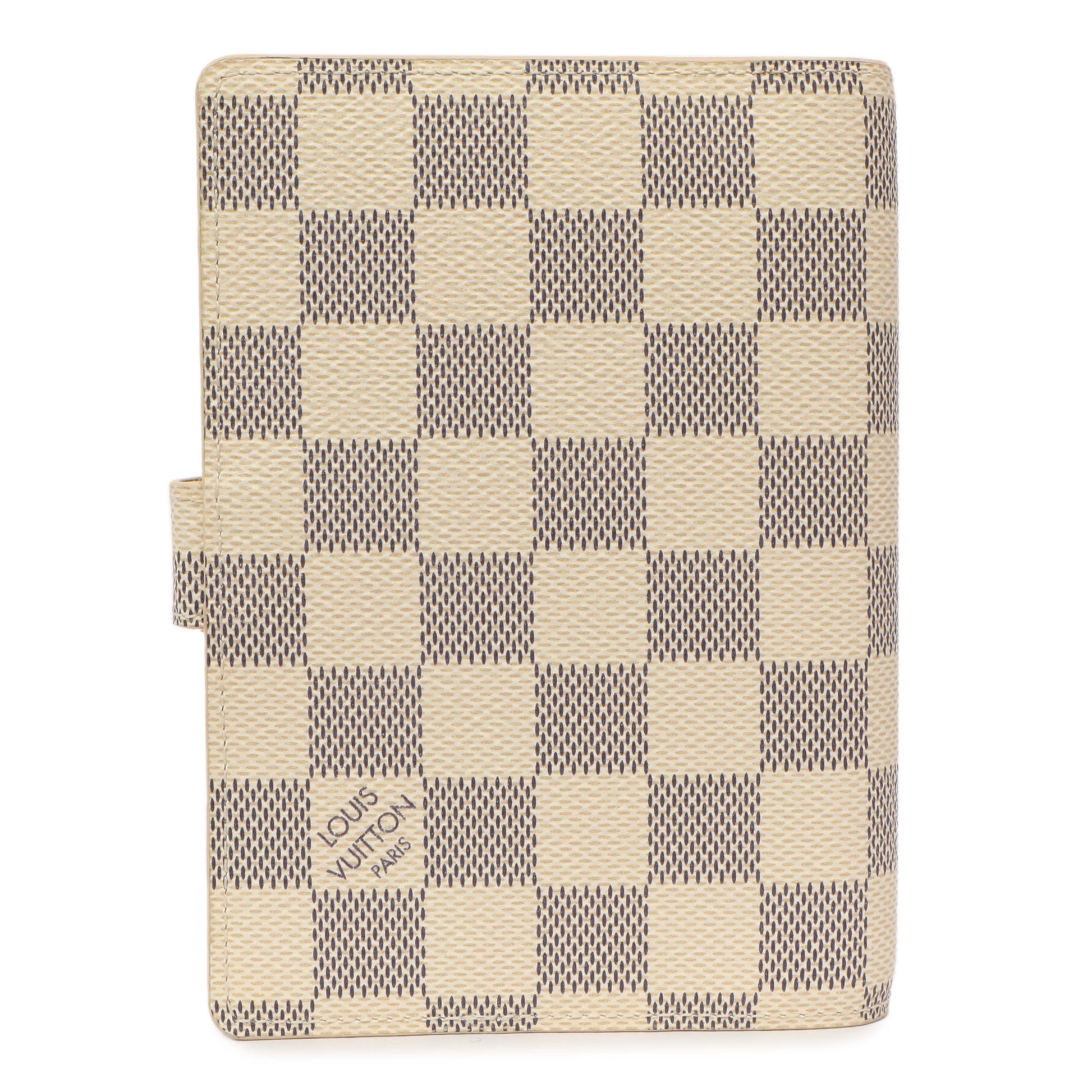 Exclusive Louis Vuitton Damier Azur Small Agenda Cover — Side View