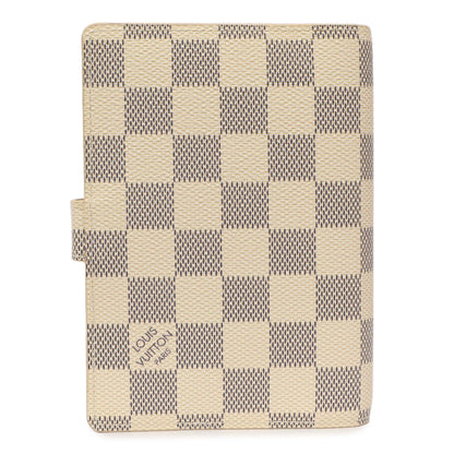 Exclusive Louis Vuitton Damier Azur Small Agenda Cover — Side View