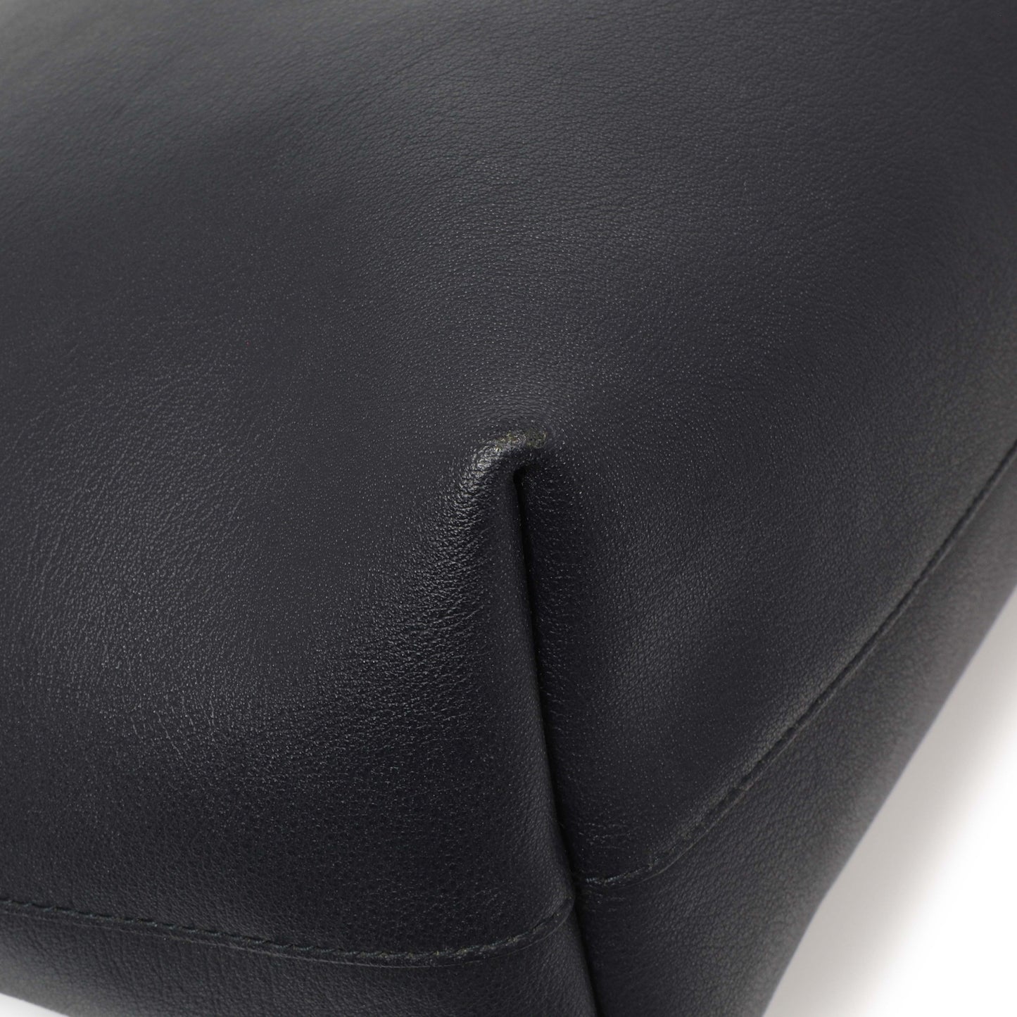 Exclusive Saint Laurent Navy Calfskin Large Shopping Tote — Top View