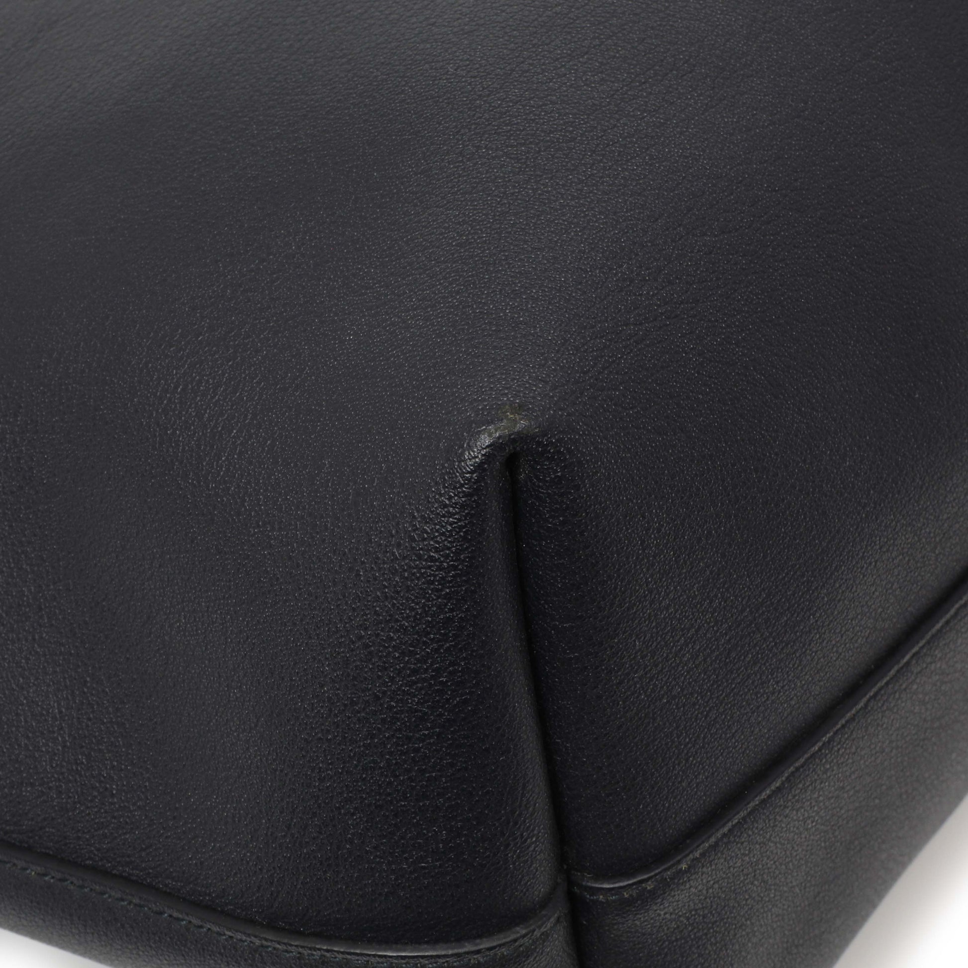 Exclusive Saint Laurent Navy Calfskin Large Shopping Tote — Lifestyle View