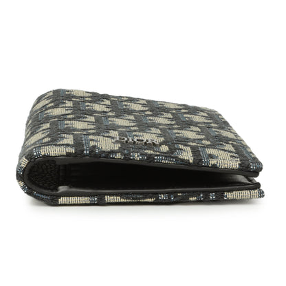 Exclusive Christian Dior Oblique Long Bifold Card Holder — Back View