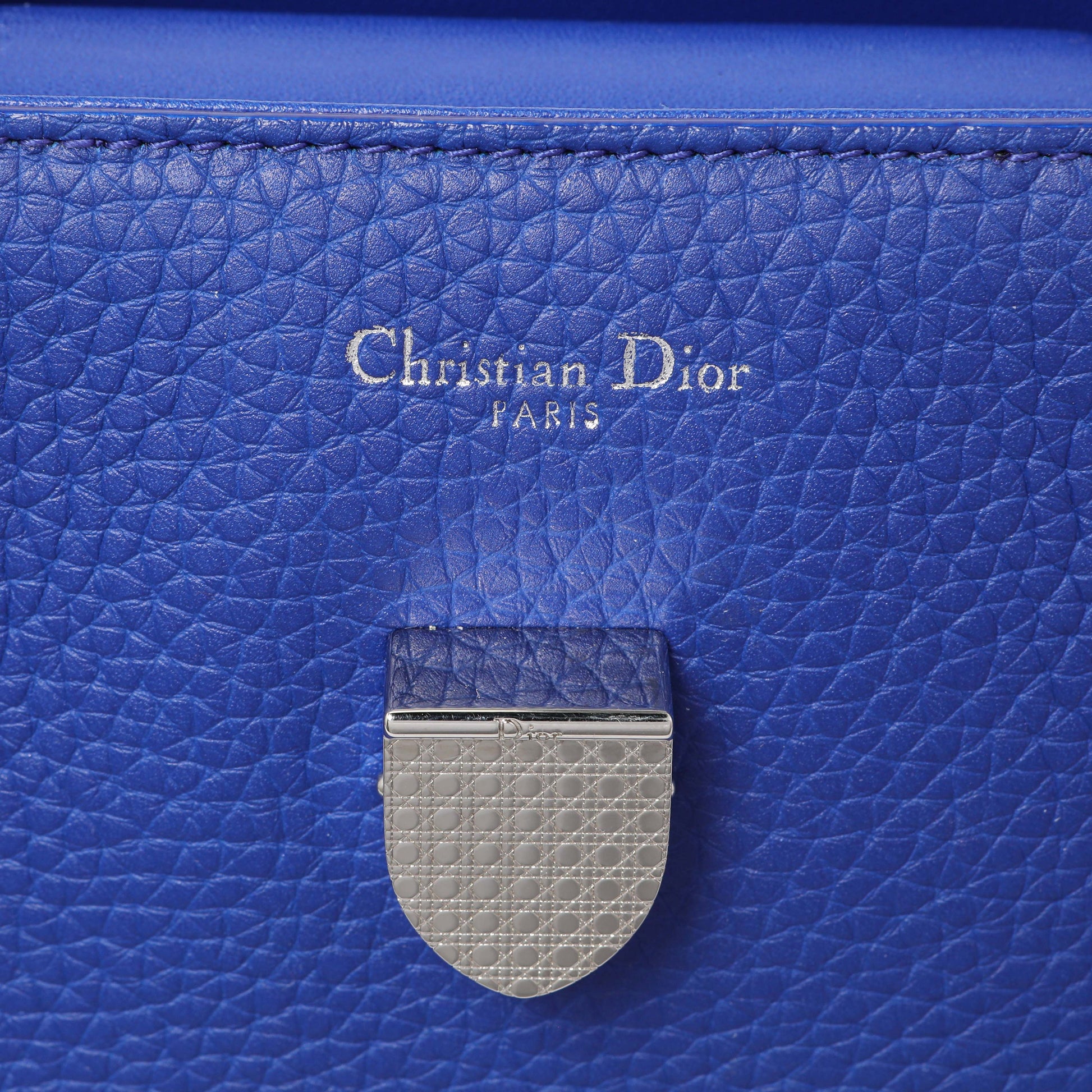 Exclusive Christian Dior Blue Bullcalf Medium Diorever Flap — Alternate View 9