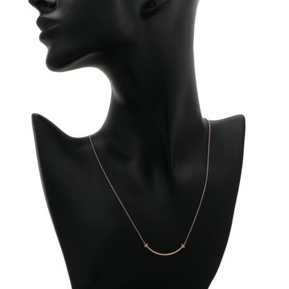 Exclusive Tiffany & Co. 18K Rose Gold Medium T Smile Pendant — Top View