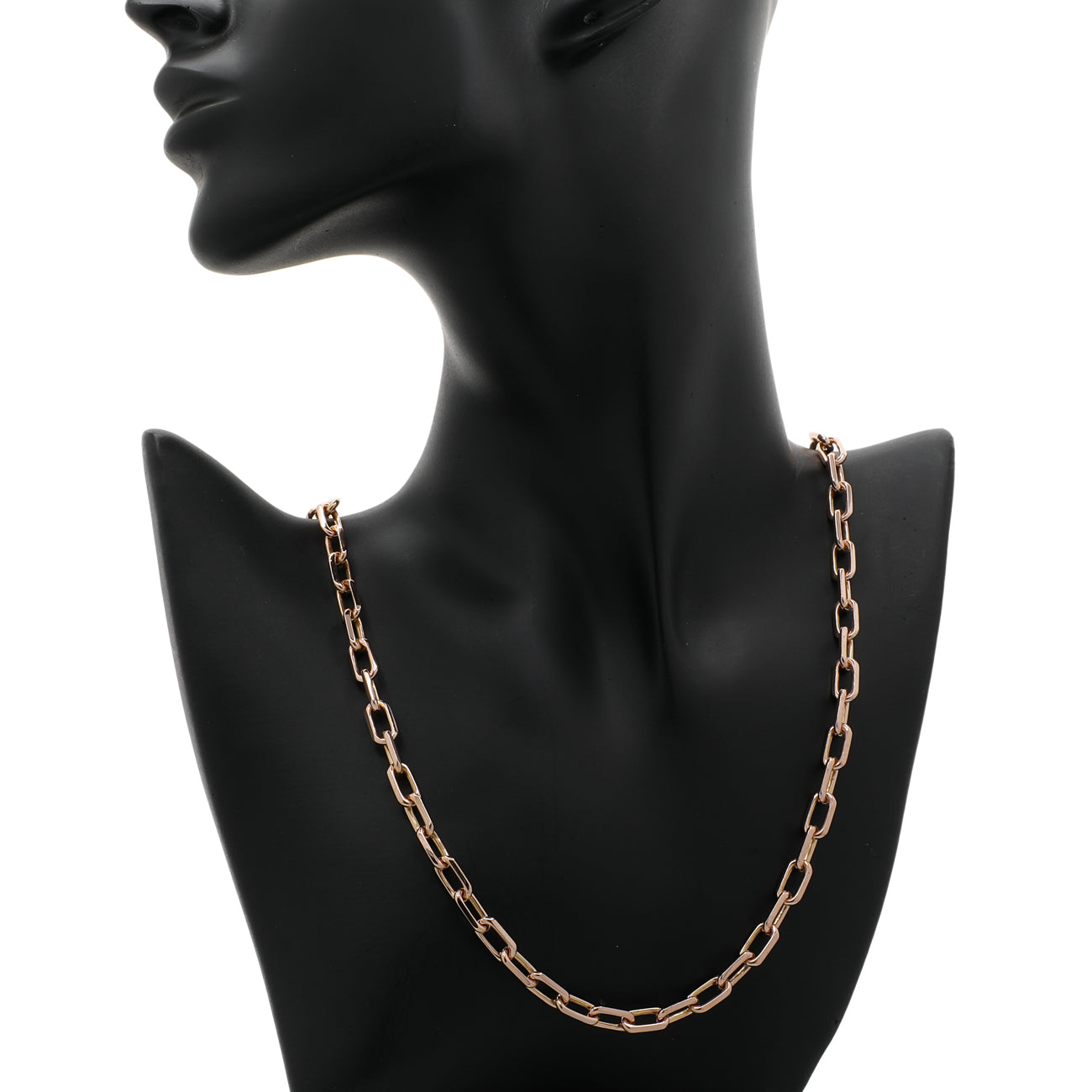 Exclusive Cartier 18K Rose Gold Spartacus Chain Necklace — Top View