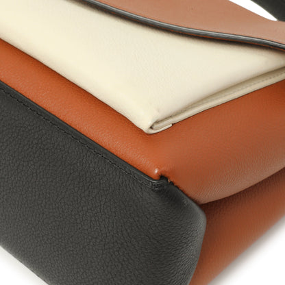 Exclusive Louis Vuitton Caramel Creme Black Soft Calfskin My Lockme Top Handle — Detail View