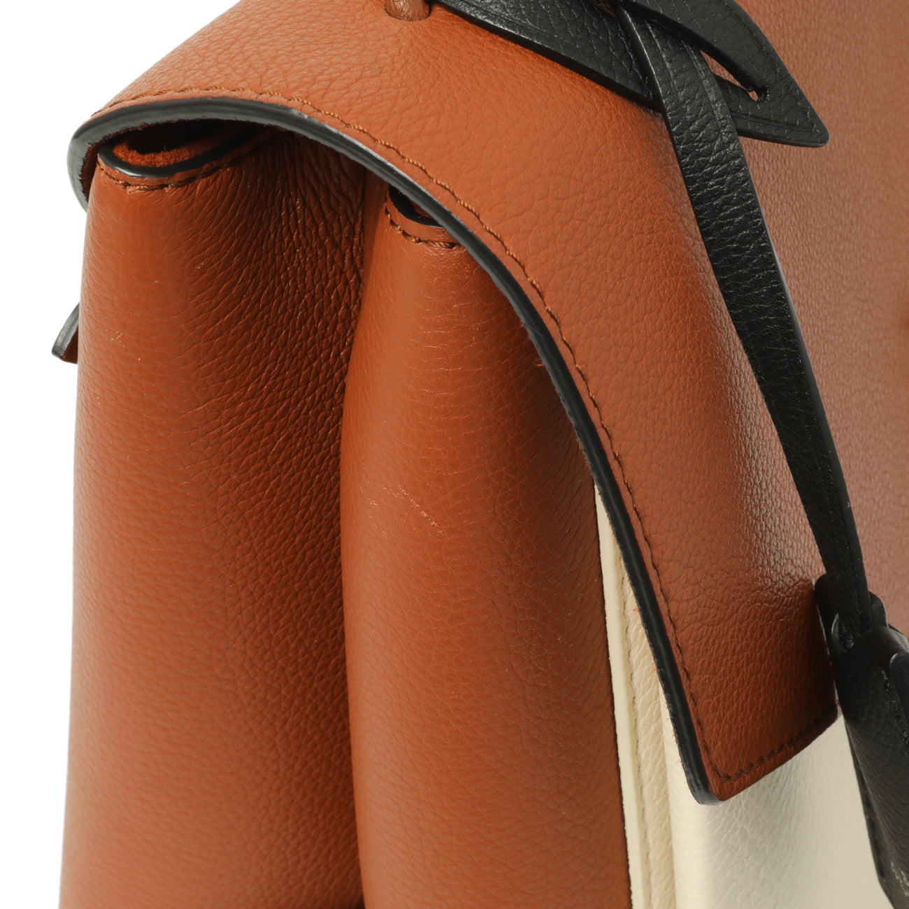 Exclusive Louis Vuitton Caramel Creme Black Soft Calfskin My Lockme Top Handle — Alternate View 10