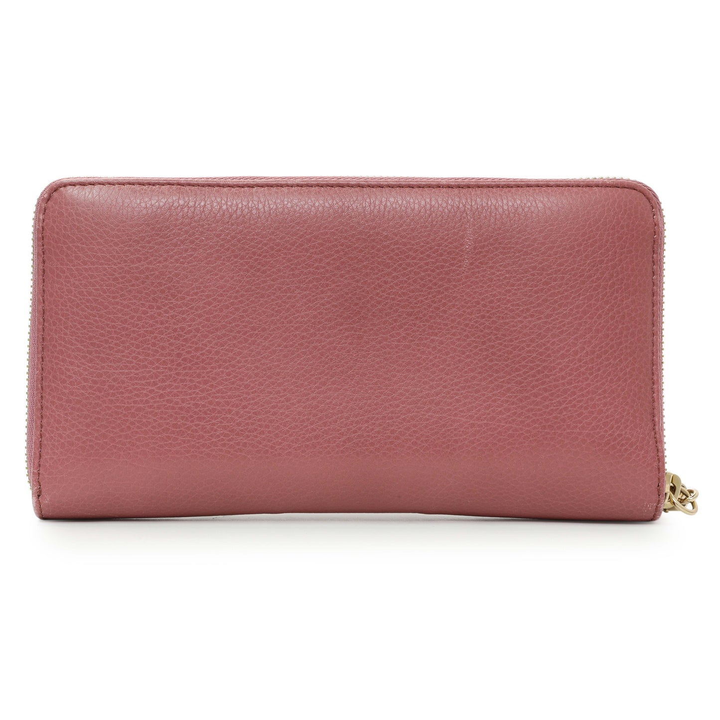 Exclusive Gucci Rose Pebbled Calfskin Soho Zip Around Wallet — Side View
