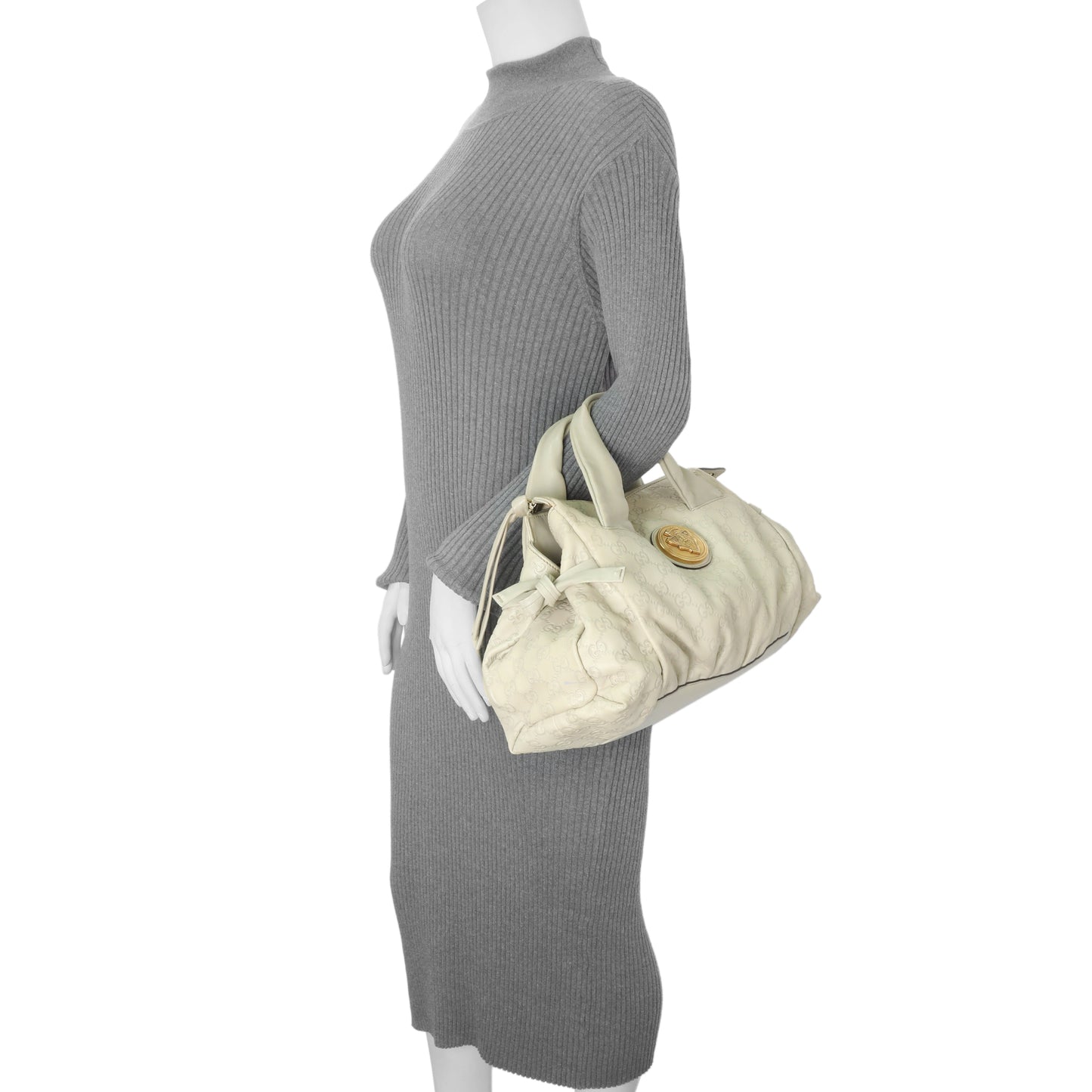 Exclusive Gucci Guccissima Cream Hysteria Handbag — Alternate View 13