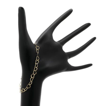 Exclusive 18K Yellow Gold Heart Link Bracelet — Back View