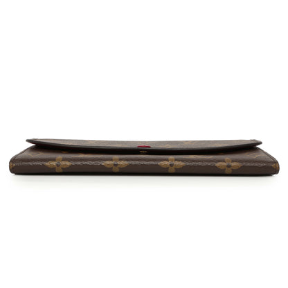 Exclusive Louis Vuitton Monogram Fuchsia Emilie Wallet — Back View