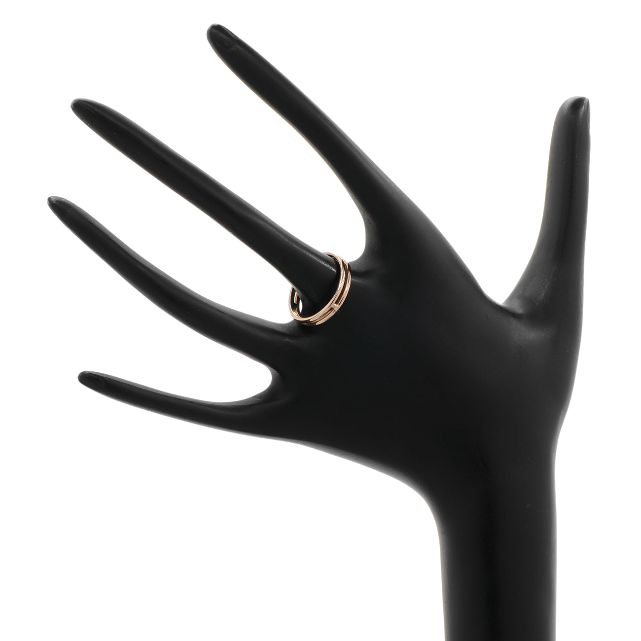 Exclusive Hermes 18K Rose Gold Ariane Wedding Band — Back View