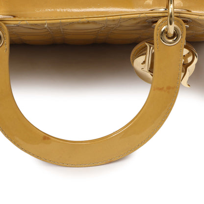 Exclusive Christian Dior Beige Patent Cannage Large Lady Dior — Alternate View 12
