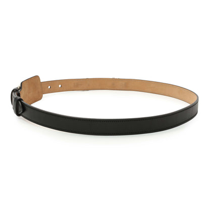 Exclusive Gucci Black Calfskin Horsebit 25mm Belt — Back View