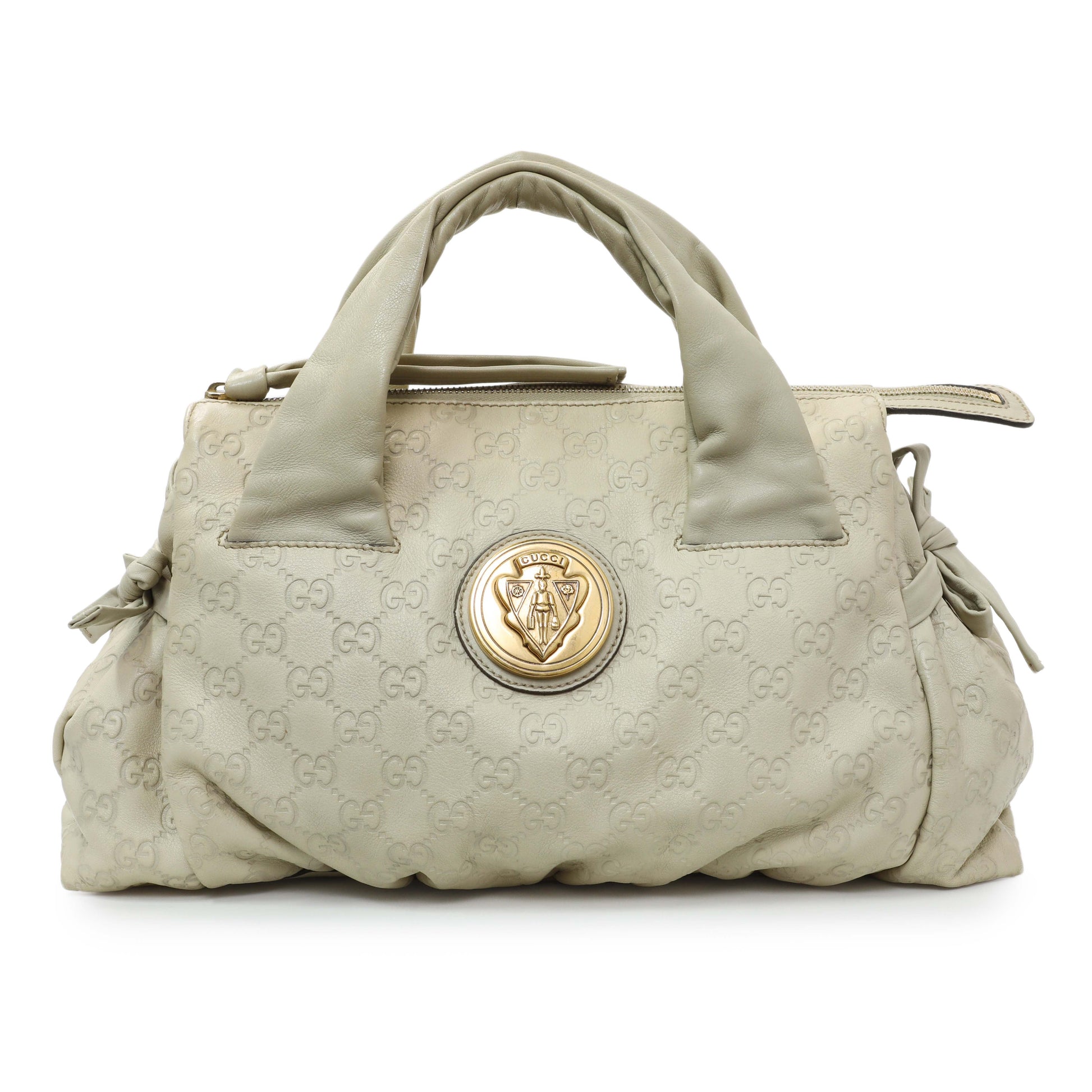 Exclusive Gucci Guccissima Cream Hysteria Handbag — Front View