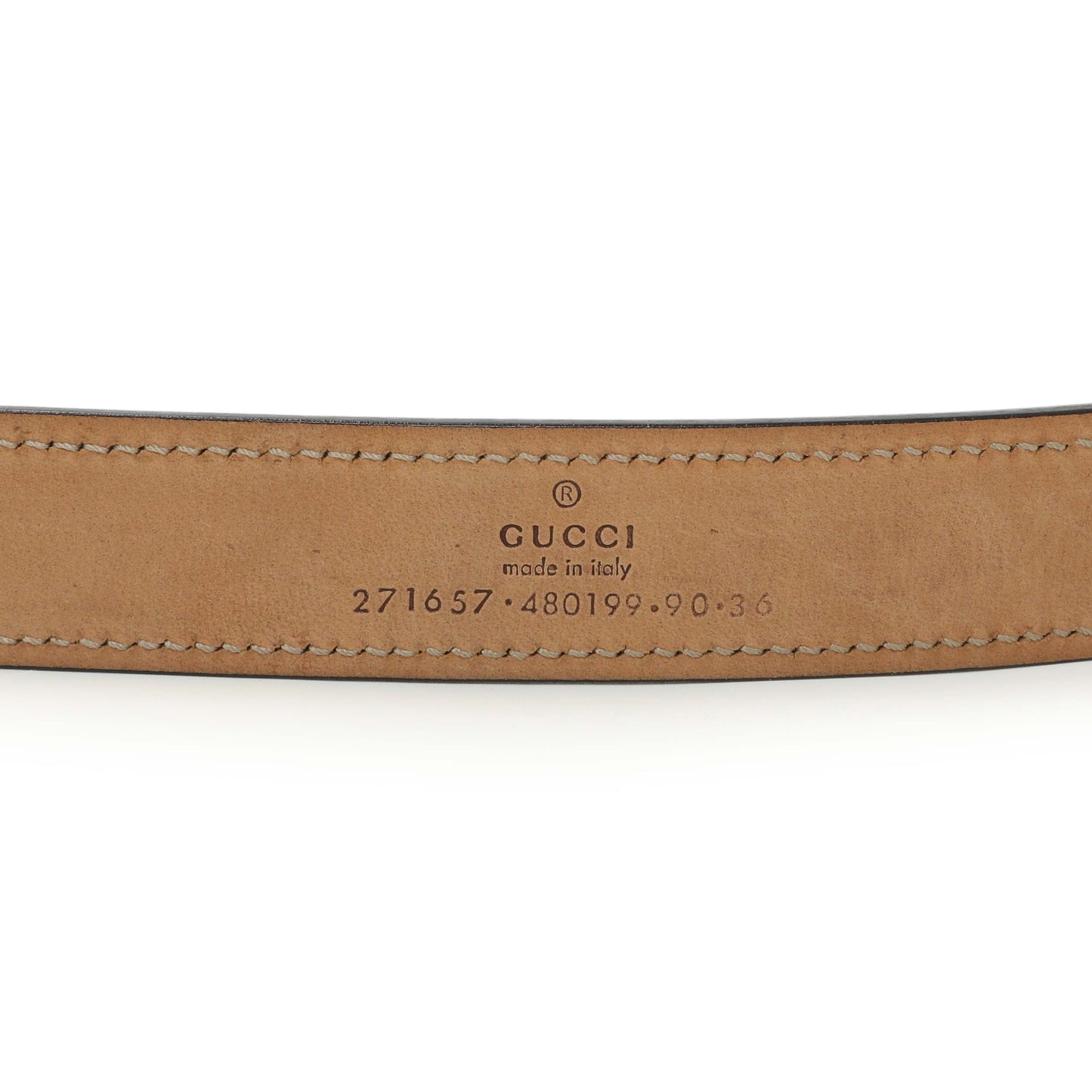 Exclusive Gucci Black Calfskin Horsebit 25mm Belt — Top View