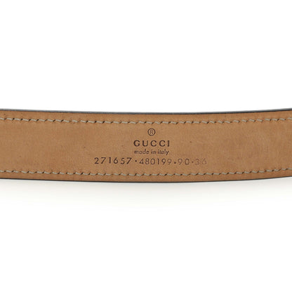 Exclusive Gucci Black Calfskin Horsebit 25mm Belt — Top View
