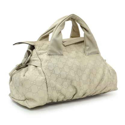 Exclusive Gucci Guccissima Cream Hysteria Handbag — Side View