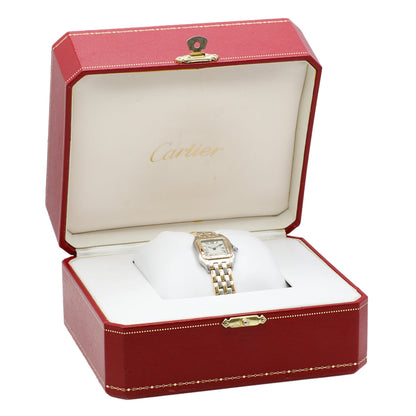 Exclusive Cartier Stainless Steel 18K Yellow Gold Panthere 166921 — Detail View