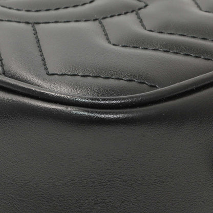Exclusive Gucci Black Calfskin Matelasse Mini GG Marmont Chain Shoulder Bag — Alternate View 7