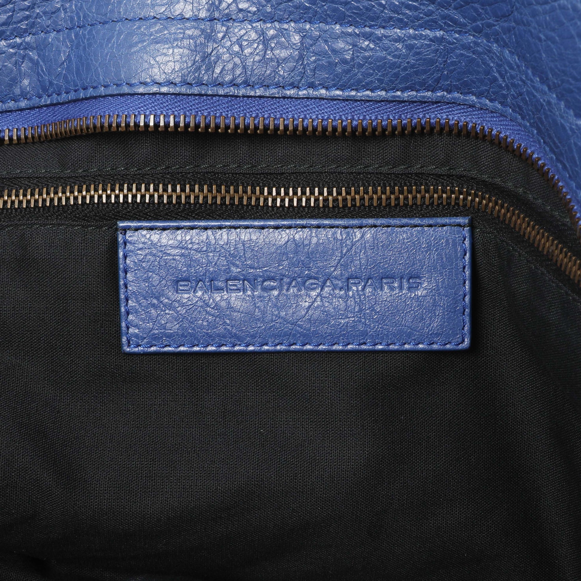 Exclusive Balenciaga Blue Agneau Classic Hardware City — Alternate View 9
