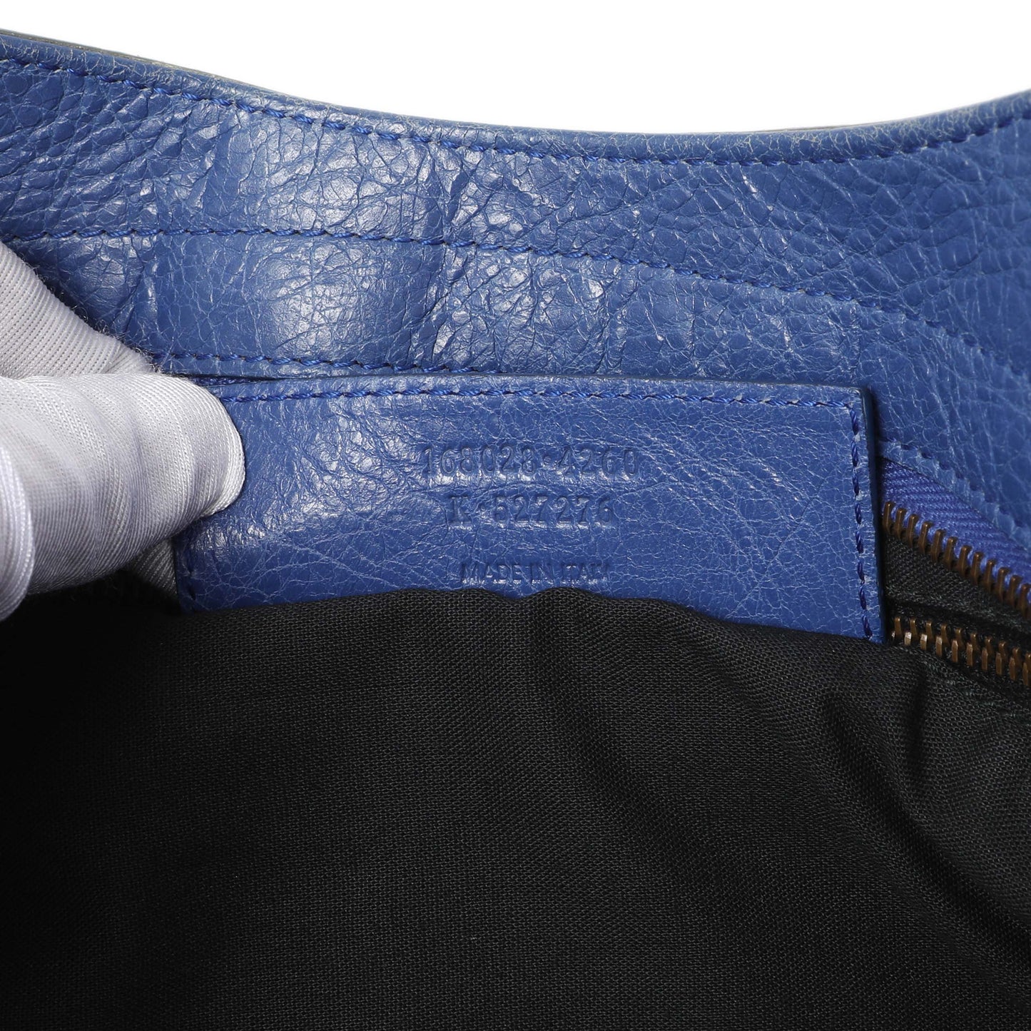 Exclusive Balenciaga Blue Agneau Classic Hardware City — Alternate View 10