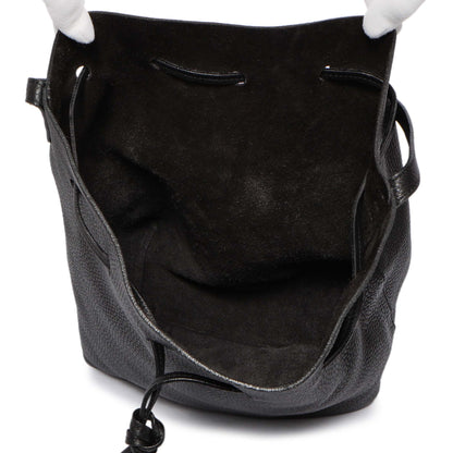 Exclusive Mansur Gavriel Black Tumbled Calfskin Bucket Bag — Alternate View 10
