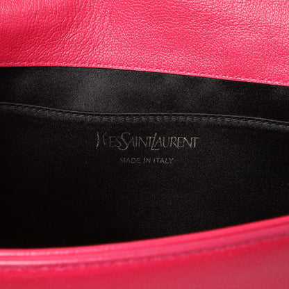 Exclusive Saint Laurent Lipstick Fuchsia Calfskin Monogram Large Belle De Jour Clutch — Alternate View 9